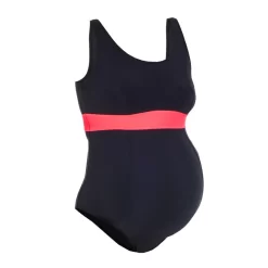 Maillot De Bain De Natation Grossesse 1 Pièce Romane Noir Corail -Aquasport Soldes maillot de bain de natation grossesse 1 piece romane noir corail 2