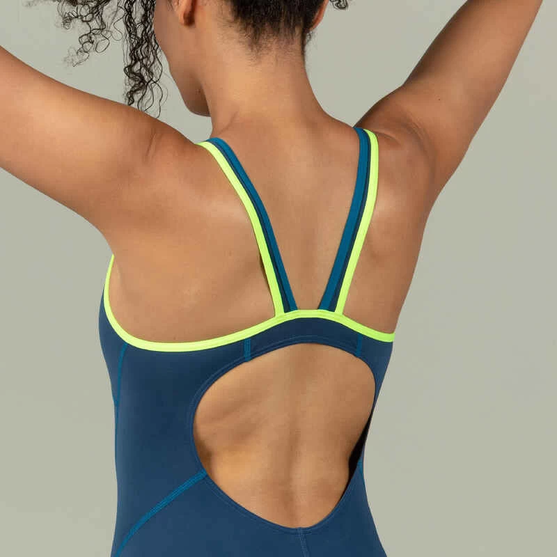 Maillot De Bain De Natation Une Pièce Femme Kamiye+ Bleu Vert 3 Maillot De Bain De Natation Une Pièce Femme Kamiye+ Bleu Vert – Image 3