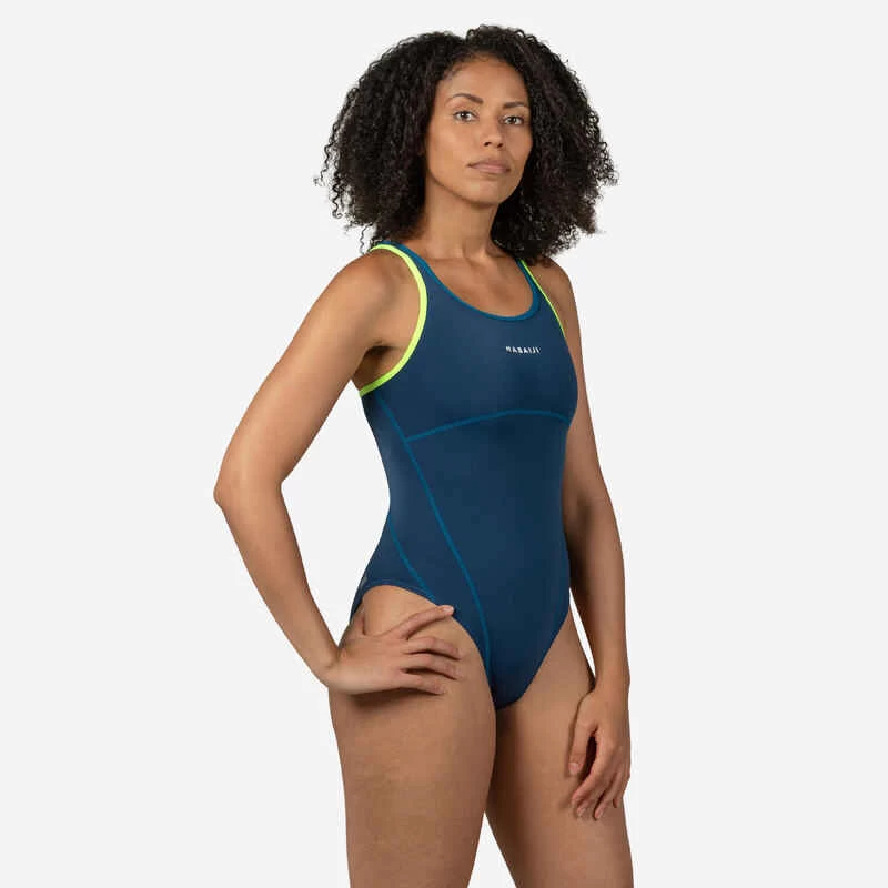 Maillot De Bain De Natation Une Pièce Femme Kamiye+ Bleu Vert 1 Maillot De Bain De Natation Une Pièce Femme Kamiye+ Bleu Vert