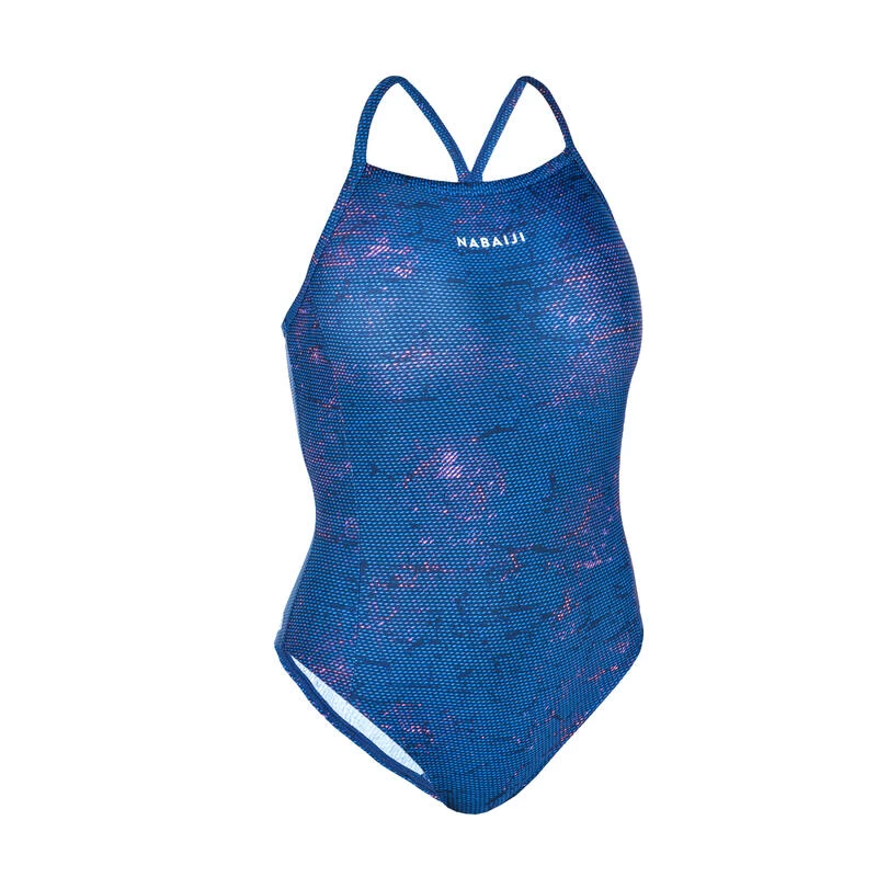 Maillot De Bain De Natation Une Pièce Femme Kamyli ALL FLU Bleu 5 Maillot De Bain De Natation Une Pièce Femme Kamyli ALL FLU Bleu – Image 5