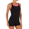 Maillot De Bain De Natation Une Pièce Shorty Femme Résistant Chlore Kamiye Noir