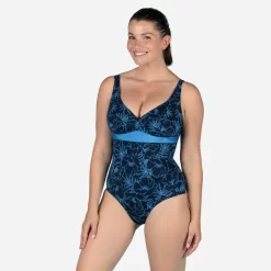 Maillot De Bain Gainant Natation Femme 1 Pièce Kaipearl Triki Pyva Marine