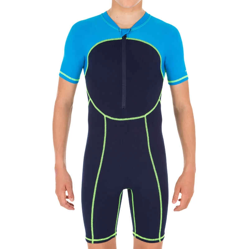 Combinaison Natation Garçon - Shorty Swim 100 - Bleu 2 Combinaison Natation Garçon - Shorty Swim 100 - Bleu – Image 2