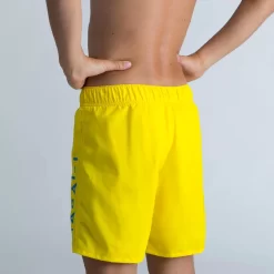Maillot De Bain Natation Garçon - Swimshort 100 Basic - Jaune -Aquasport Soldes maillot de bain natation garcon swimshort 100 basic jaune 2