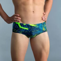 MAILLOT DE BAIN NATATION HOMME BANDEAU 900 KOLI VERT