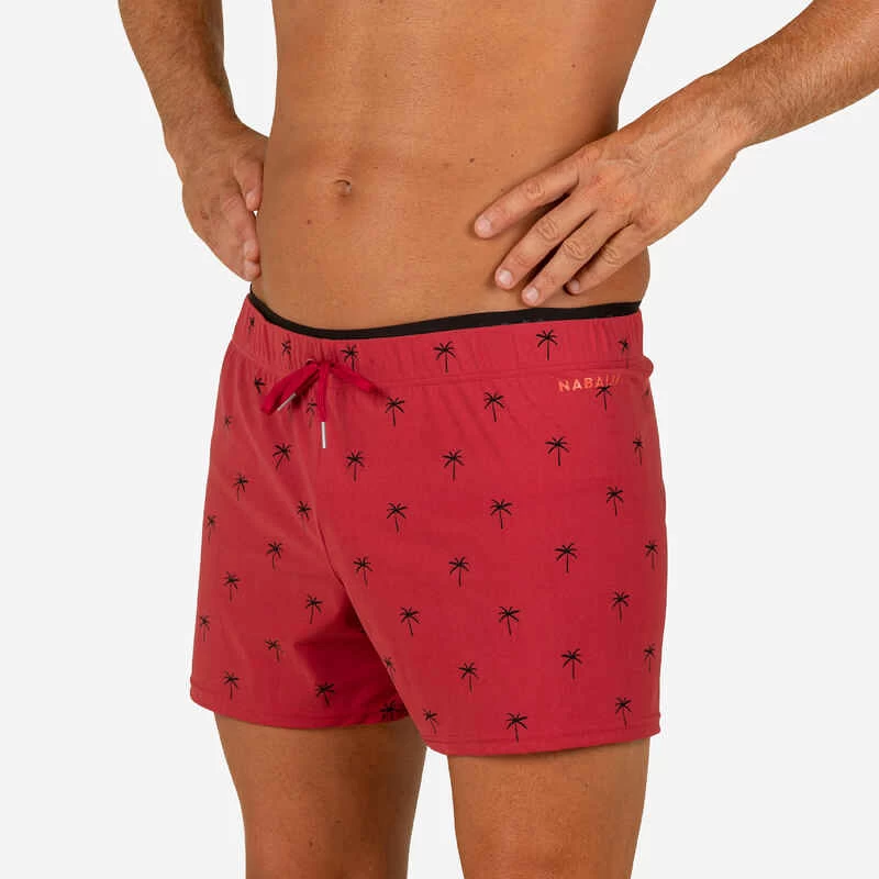 Short De Bain Natation Homme - Swimshort 100 Court - Cali Rouge Noir 2 Short De Bain Natation Homme - Swimshort 100 Court - Cali Rouge Noir – Image 2