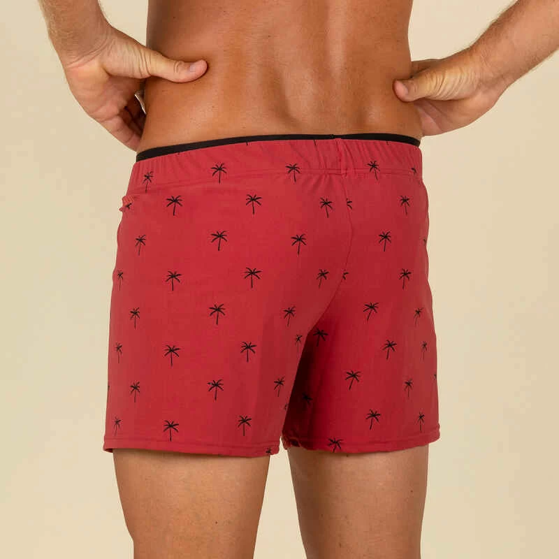 Short De Bain Natation Homme - Swimshort 100 Court - Cali Rouge Noir 4 Short De Bain Natation Homme - Swimshort 100 Court - Cali Rouge Noir – Image 4