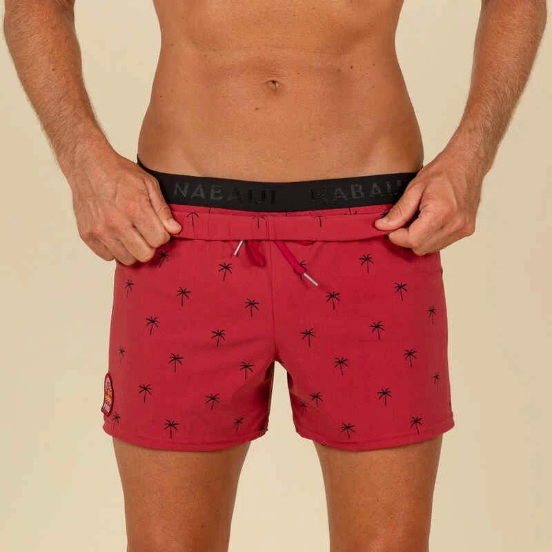 Short De Bain Natation Homme - Swimshort 100 Court - Cali Rouge Noir 5 Short De Bain Natation Homme - Swimshort 100 Court - Cali Rouge Noir – Image 5