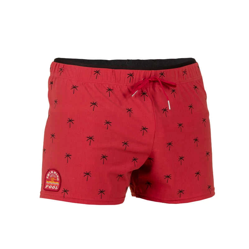 Short De Bain Natation Homme - Swimshort 100 Court - Cali Rouge Noir 1 Short De Bain Natation Homme - Swimshort 100 Court - Cali Rouge Noir