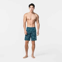 Short De Bain Natation Homme - Swimshort 100 Long - Bana Turquoise Bleu Marine -Aquasport Soldes maillot de bain natation homme swimshort 100 long tex kaki 7