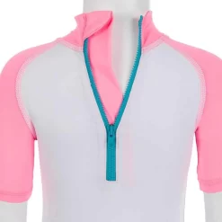 Combinaison De Natation Anti UV Bébé / Enfant Manches Courtes Rose Imprimé 10 Combinaison De Natation Anti UV Bébé / Enfant Manches Courtes Rose Imprimé -Aquasport Soldes maillot de bain shorty anti uv bebe manches courtes blanc bleu et rose imprime 3