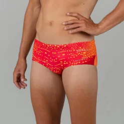 MAILLOT NATATION HOMME SLIP BANDEAU 900 BALEO ROUGE ORANGE -Aquasport Soldes maillot natation homme slip bandeau 900 baleo rouge orange 2