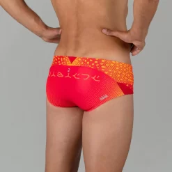 MAILLOT NATATION HOMME SLIP BANDEAU 900 BALEO ROUGE ORANGE -Aquasport Soldes maillot natation homme slip bandeau 900 baleo rouge orange 3