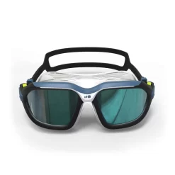 MASQUE DE PISCINE - ACTIVE TAILLE L - VERRES MIROIR - BLEU / NOIR -Aquasport Soldes masque de natation 500 active taille l bleu verres clairs 3