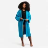 Peignoir De Bain Femme Coton Turquoise