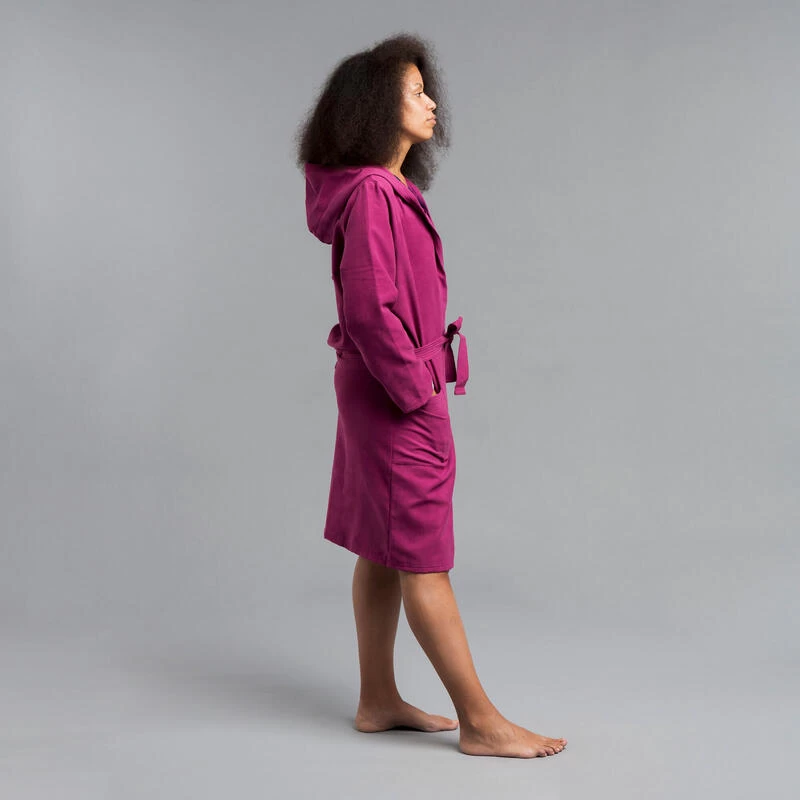 Peignoir De Bain Femme Microfibre Compact Violet 3 Peignoir De Bain Femme Microfibre Compact Violet – Image 3