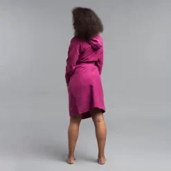 Peignoir De Bain Femme Microfibre Compact Violet 8 Peignoir De Bain Femme Microfibre Compact Violet -Aquasport Soldes peignoir de bain femme microfibre compact violet 3