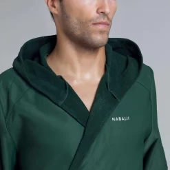 PEIGNOIR DE BAIN HOMME COMPACT VERT KAKI -Aquasport Soldes peignoir de bain homme compact vert kaki 4