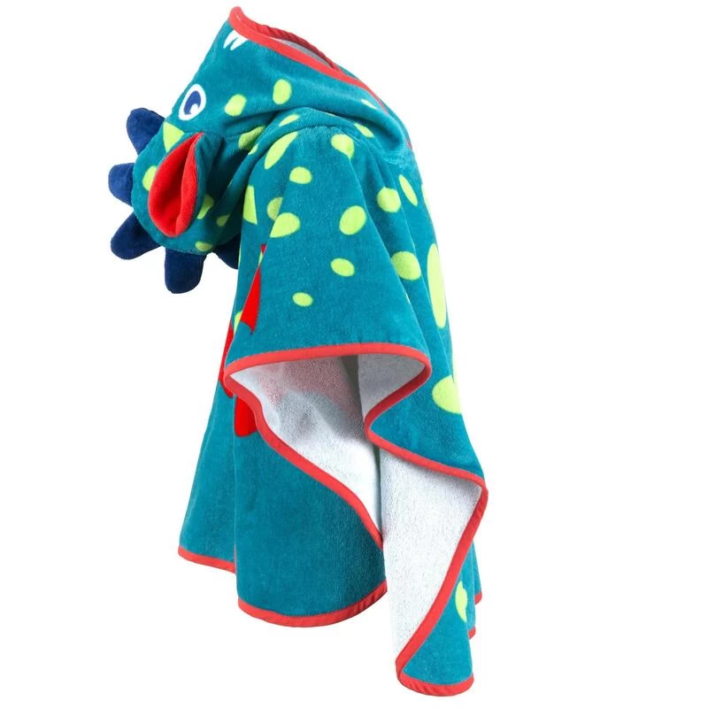 Poncho Bébé Avec Capuche Bleu Vert Imprimé DRAGON 2 Poncho Bébé Avec Capuche Bleu Vert Imprimé DRAGON – Image 2