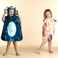 Poncho De Bain Coton Bébé - Singe Bleu Foncé -Aquasport Soldes poncho de bain coton bebe singe bleu fonce 7