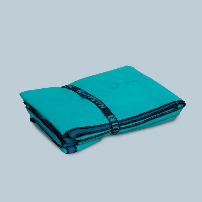 Serviette Microfibre Double Face Bleu/Vert Ultra Compacte Taille XL 110 X 175 Cm 2 Serviette Microfibre Double Face Bleu/Vert Ultra Compacte Taille XL 110 X 175 Cm – Image 2