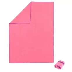 Serviette Microfibre Rose Ultra Compacte Taille M 65 X 90 Cm