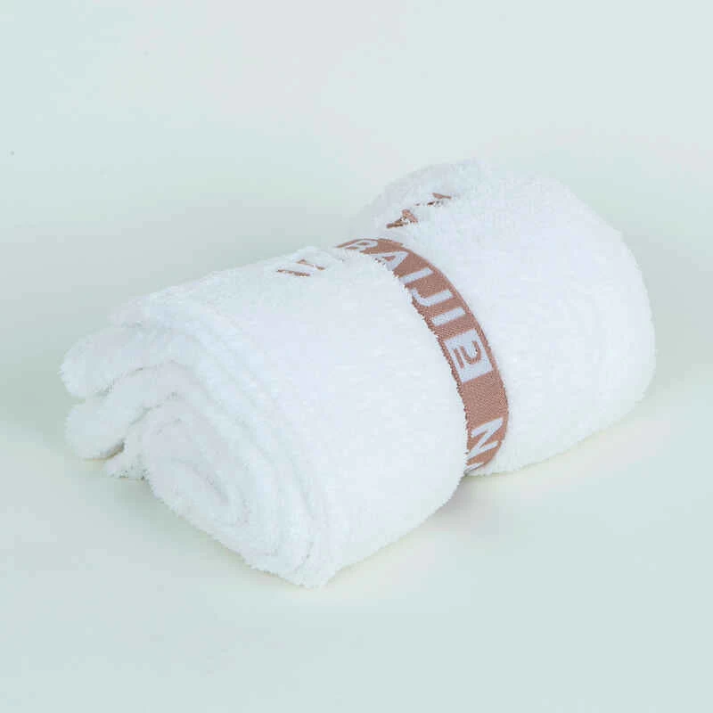 Serviette De Bain Microfibre Ultra Douce Blanc Taille L 80 X 130 Cm 2 Serviette De Bain Microfibre Ultra Douce Blanc Taille L 80 X 130 Cm – Image 2