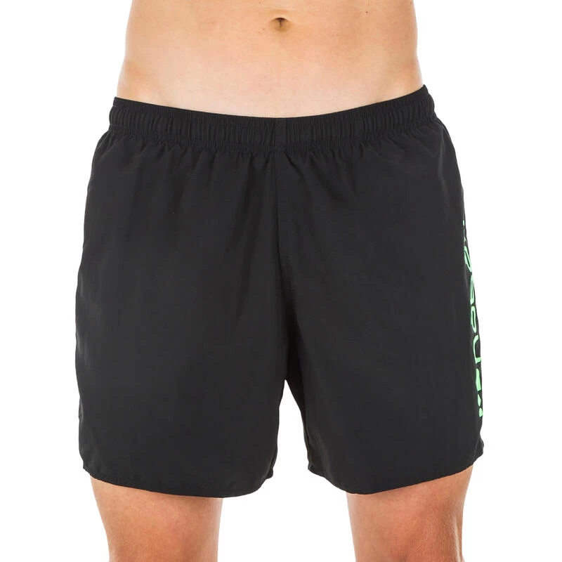 Short De Bain Natation Homme - Swimshort 100 Basic - Noir Vert 1 Short De Bain Natation Homme - Swimshort 100 Basic - Noir Vert