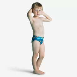 Slip De Bain Bébé / Enfant Bleu Imprimé Tigre -Aquasport Soldes slip de bain bebe enfant bleu imprime tigre 3