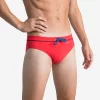 Slip De Bain Natation Homme - Slip 100 Pep - Rouge Bleu