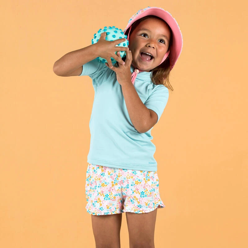 T-shirt Anti UV Bébé Manches Courtes Bleu Clair 5 T-shirt Anti UV Bébé Manches Courtes Bleu Clair – Image 5