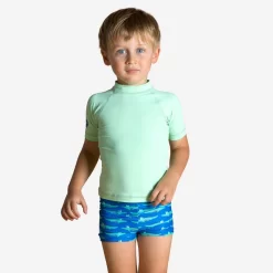 T-shirt Anti UV Bébé Manches Courtes Vert Clair -Aquasport Soldes t shirt anti uv bebe manches courtes vert clair 2