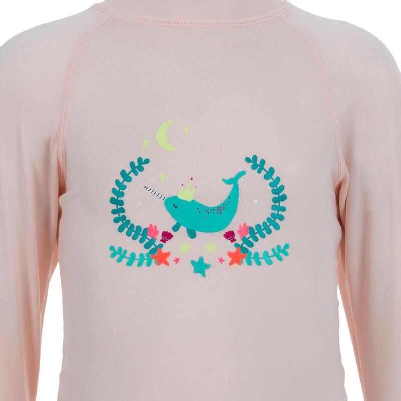 T-shirt Anti UV Bébé Manches Longues Rose 3 T-shirt Anti UV Bébé Manches Longues Rose – Image 3