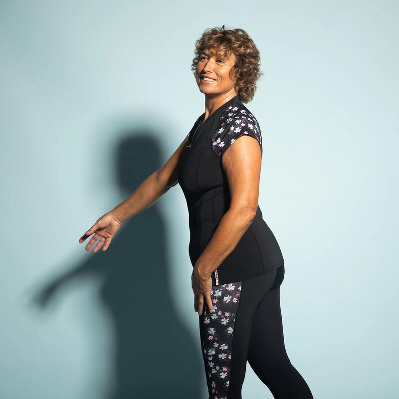 Tee Shirt Manches Courtes Aquagym-aquabike Femme Anna Sisi Noir 6 Tee Shirt Manches Courtes Aquagym-aquabike Femme Anna Sisi Noir – Image 6