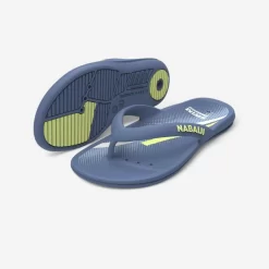 Tongs De Piscine Enfants - Tonga 500 Print - Swim Bleu Jaune