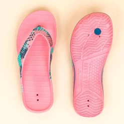 Tongs De Piscine Femme - Tonga 500 - Fern Rose Bleu -Aquasport Soldes tongs de piscine femme tonga 500 fern rose bleu 3